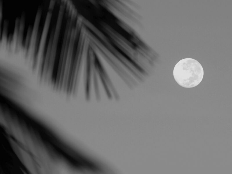 full moon at greek sky