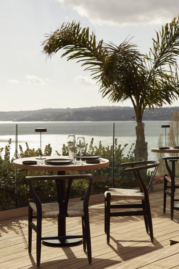 a table with sea view at a restaurant