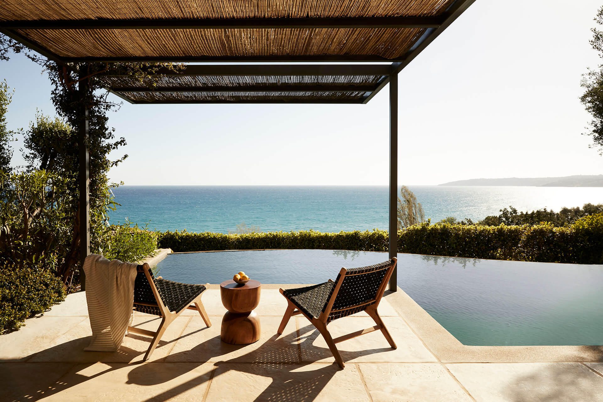 pool with sea view in Kefalonia